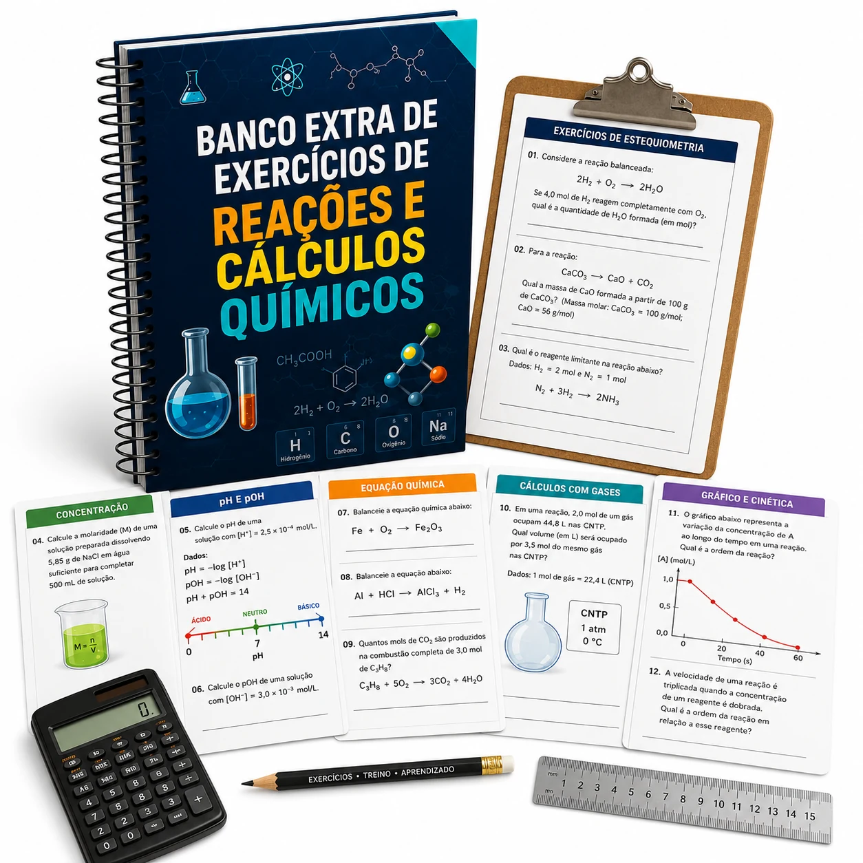 Banco Extra De Exercícios De Reações E Cálculos Químicos