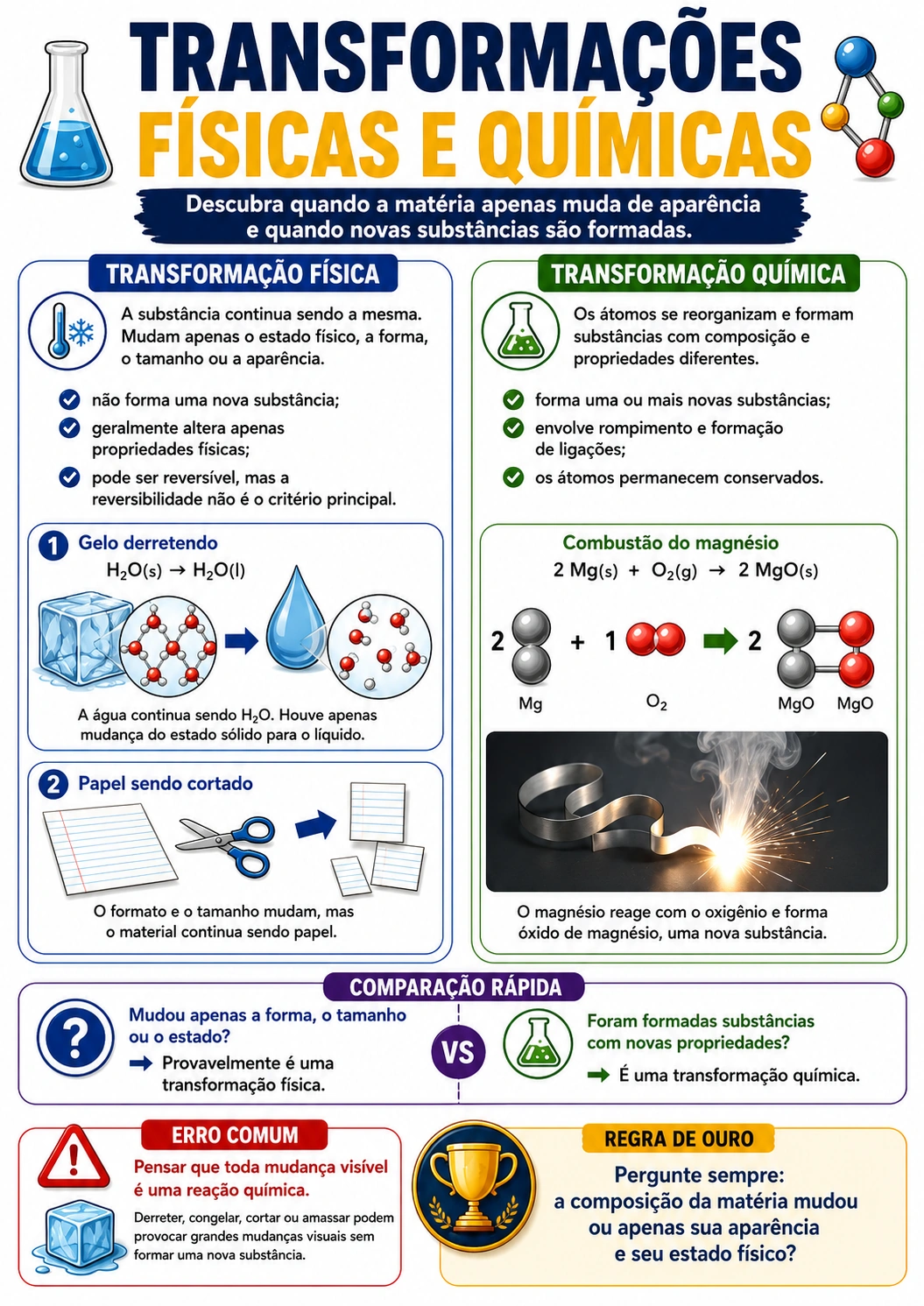 Exemplo de página visual de Química 5